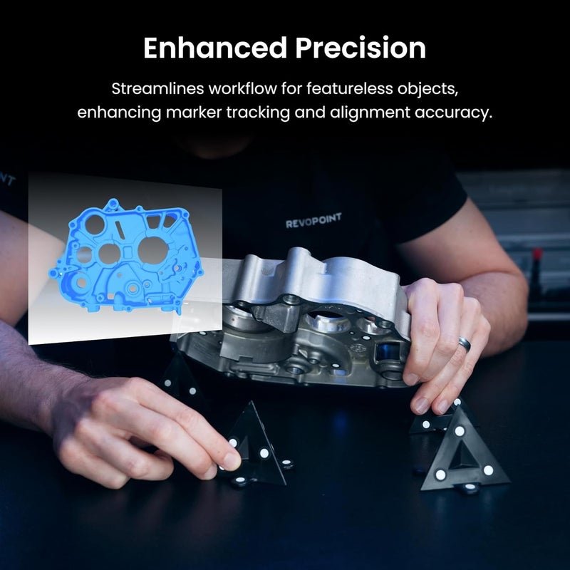 Revopoint 4 Pieces 3D Magnetic Pyramid Marker Kit for 3D Scanning, 3D Scanning Markers for 3D Scanners, 3D Tracking Dots for Preventing Tracking Loss and Enhance Accuracy, 3D Reference Point Marker - Image 3